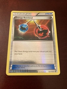 Energy Retrieval 92/114 Black & White Reverse Holo Pokemon TCG Karte - Bild 1 von 2