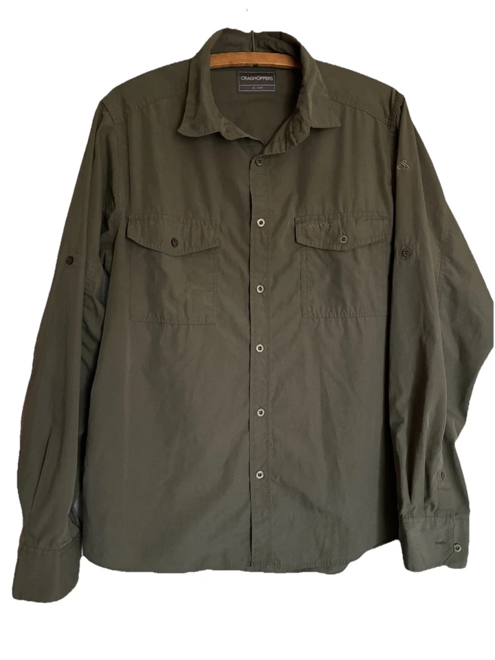 Camisa Craghoppers Para Hombres M Aventura Utilidad Gorpcore Senderos Senderismo Aire Libre Foto 1 de 4