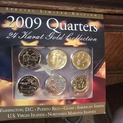 2009 Gold Plated State Quarter Set - Image 1 of 2