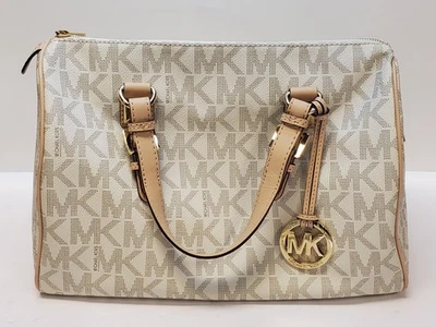 MICHAEL KORS Bolso de Mano Grande Bolso Cartera Vainilla Crema Clara Foto 1 de 4