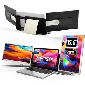 Teamgee Portable Monitor for All Laptops, 15.6" 1080P FHD IPS 120% sRGB, 235° Ro - Photo 1/14