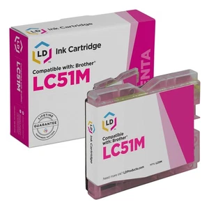 LD LC51M LC51 Magenta Ink Cartridge for Brother DCP-130c DCP-330c DCP-350C 2480C - Imagen 1 de 9