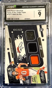 2024 PANINI ABSOLUTE TOOLS OF THE TRADE TRIPLE RC  BO NIX CGC 9 TOTT-BNK 29/249 - Picture 1 of 3