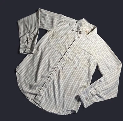 Element Skateboard Y2K Long Sleeve Button Down Men’s Medium cream/beige/brown - Image 1 of 4