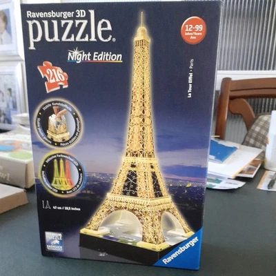 Ravensburger Puzzle 3D: La Tour Eiffel Torre Eiffel Edizione Notturna - Immagine 1 di 2