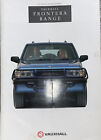 Vauxhall Frontera 35 Page UK Brochure August 1992 2.0 Sport 2.4i & 2.3TD Models