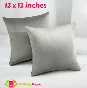 Grey Cushion Cover Premium Luxurious Plush Velvet Pillow Case - 30cm x 30cm UK - Picture 1 of 5
