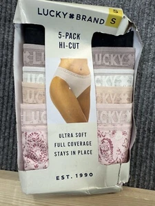 Lucky Brand Underwear Women's Small Ultra Soft Full Coverage Hi-Cut 5-Pack New - Picture 1 of 8