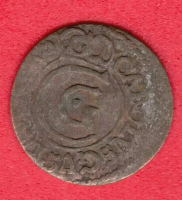 Livonia Schilling 1656 Carl X Gustav Sweden Latvia Riga Germany 1688 - Image 1 of 2