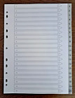 3x PACKS A4 20 PART NUMBERED 1-20 GREY POLYPROP FILE SUBJECT DIVIDERS PUNCHED.