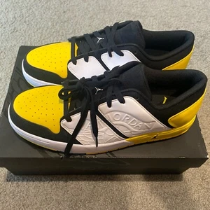 Air Jordan Nu Retro 1 Low Mens Size 10 Yellow Black Shoes DV5141-017 New NIB - Picture 1 of 8