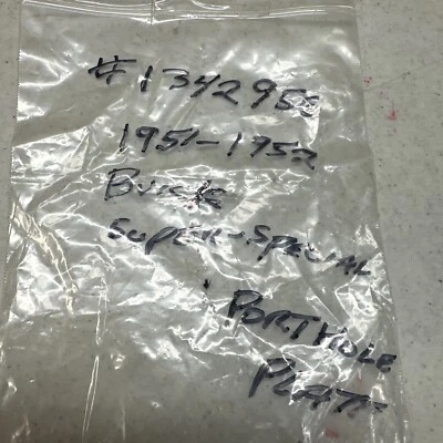 1951-52 Buick Super-Special Port Hole Plate RH  #1342956 NOS - Image 1 of 4