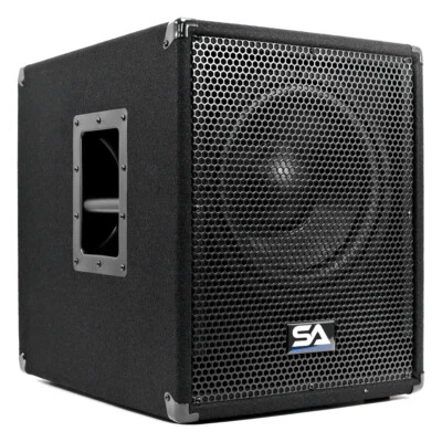SEISMIC AUDIO Powered 12 Inch Pro Audio/DJ Subwoofer Cabinet with Class D Amp 800 Watts