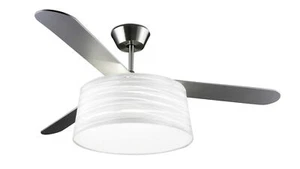 Ceiling Fan Light with Remote Control Ceiling Cooler Belmont Nickel White - Picture 1 of 1