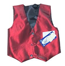 Boy Red Satin Vest Size 5 By Lito