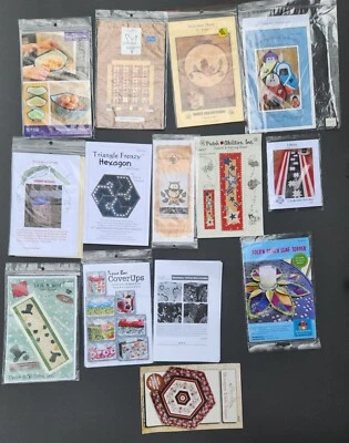 Quilts Sewing Pattern Home Decor Lot Tissue Toppers Potholder Table Runner - Image 1 of 4