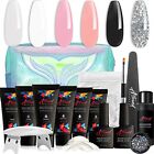 Poly Nail Gel Kit with Lamp, Slip Solution and Glitter All-in-One Kit