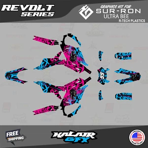 Graphics Kit for Sur-Ron Ultra Bee R - Tech Plastics All Years Revolt - MAGENTA - Picture 1 of 6