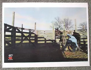 Vintage LEVI'S 1987 Werbeplakat 557 Jeans für Cowboys Foto Kurt Marcus - Bild 1 von 6