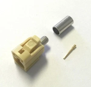 Conector coaxial automotriz RF RG58 LMR195 5 un. FAKRA SMB hembra conector beige código I - Imagen 1 de 4