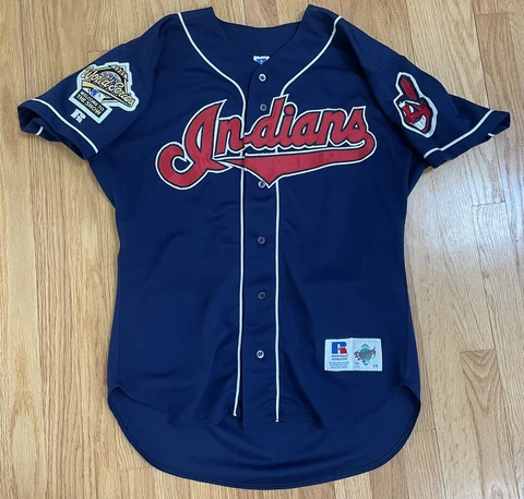 Authentic Jim Thome Cleveland Indians World Series Jersey Size 44 Cover