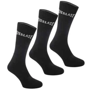 9 EVERLAST Boys' Crew Socks, 6-Pack Black 3-Pack Pink - Picture 1 of 3