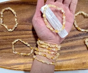 Citrin Armband dehnbar Natur Edelstein Heilschmuck Einheitsgröße - Bild 1 von 4