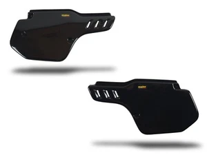 NEW KAWASAKI KX125 KX250 88-89 BLACK PLASTIC MOTORCYCLE SIDE PANELS - Picture 1 of 1