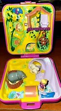 BLUEBIRD TOYS Polly Pocket WILD ZOO WORLD playset compact DOLL AND ALL 3 ANIMALS