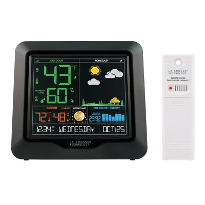 S84107 La Crosse Technology Wireless Color Weather Station TX141TH-BV3 Open Box - Image 1 of 4