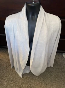 Barefoot Dreams Medium Cozychic Lite Knit Cardigan Beige 452 Open Front - Picture 1 of 8