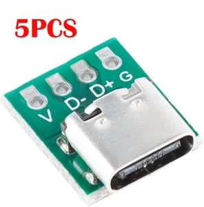 Placa de ruptura USB 3.1 tipo C 5 piezas conector hembra PCB para transferencia de datos hágalo usted mismo - Imagen 1 de 4