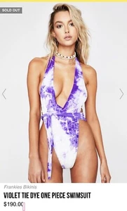 Frankie’s velvet crush tye dye purple one piece swimsuit - womens large - Picture 1 of 7