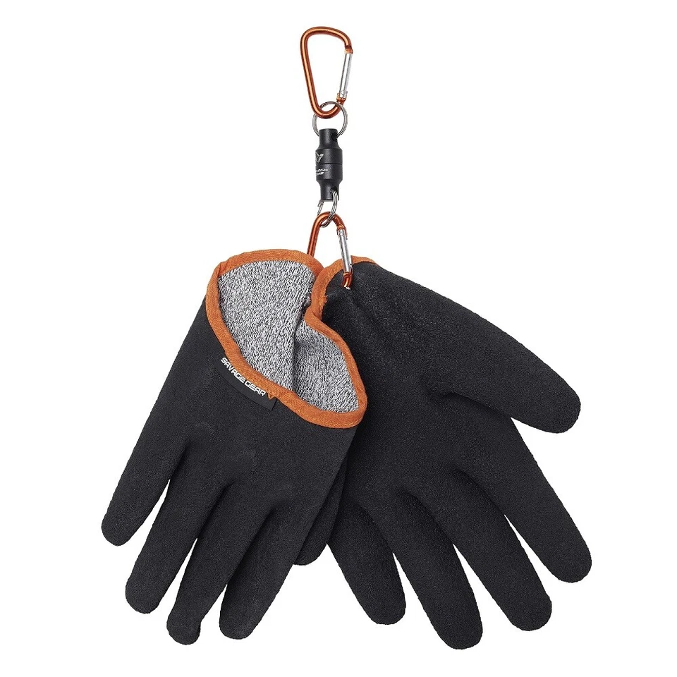 Savage Gear Aqua Guard Gloves Black M L XL wasserdichter Angler Landehandschuh