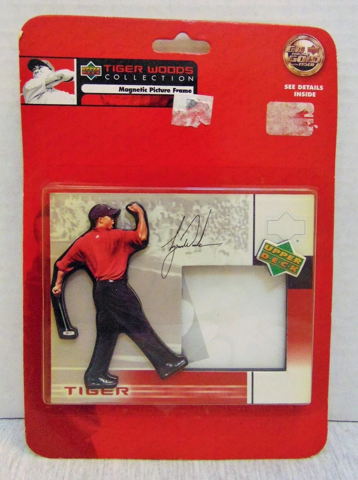 Tiger Woods Upper Deck Magnetic Picture Frame 2x2 Photo