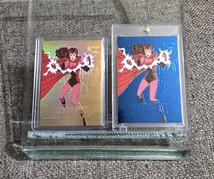 Fleer Ultra Midnight Sons Scarlet Witch Sapphire Gold Medallion - Picture 1 of 2