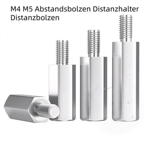 Abstandsbolzen Distanzhalter Distanzbolzen Innen-Außen Edelstahl A1 M4 M5 - Picture 1 of 55
