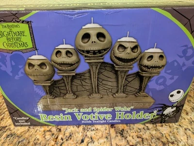 PESADILLA ANTES DE NAVIDAD JACK SKELLINGTON RESINA CANDELABRO VOTIVO NECA Foto 1 de 2