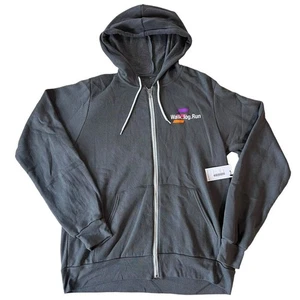 Felpa con cappuccio STRIDE Fitness Full Zip Transform Walk Jog Run donna taglia media grigia - Foto 1 di 11