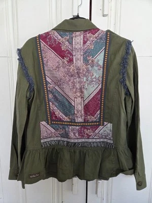 Matilda Jane Chaqueta Boho Grande Verde Patchwork Hermosa Inspiración Bohemia  Foto 1 de 4