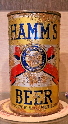 Lata de cerveza Hamms 1939 suave y suave OI IRTP tapa plana St Paul Minnesota Hamm's Foto 1 de 4