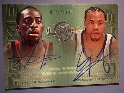 2001-02 Boumtje-Boumtje/Maggette UD Rookie Inspirations autos duales - 0371/1149 Foto 1 de 2