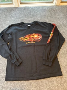 PBA Tour Shirt Long Sleeve Mens Medium Black 2005-06 Denny's Bowling Anvil - Picture 1 of 8