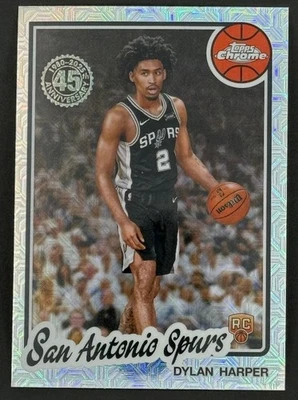 Dylan Harper 2025-26 Topps Chrome NBA 45th Anniversary Mojo Rookie #TC-DH - Image 1 of 2
