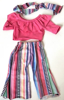 Pantalones a Rayas Top Y Bufanda American Girl Battat OG Madame Alexander Muñeca 18" Foto 1 de 3