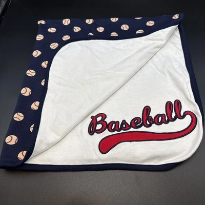 MANTA BEBÉ GYMBOREE 2015 béisbol reversible azul blanco/rojo Foto 1 de 4