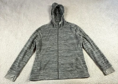 Tek Gear вересковый серый женщин XL отверстия для пальцев Athletic полный молнии толстовка с капюшоном Track куртка - Изображение 1 из 4