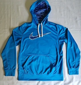 Nike Therma-Fit Hoodie Türkis Mesh Gefüttert Kapuze & Swoosh Herren Gr. Medium - Bild 1 von 9