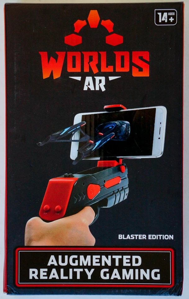 Worlds AR Gun Blaster Game iPhone Android Users Bluetooth Controller Accessory