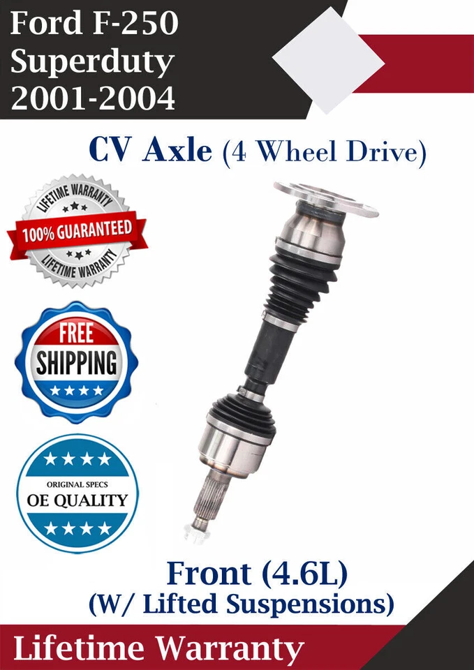 Nuevos ejes CV delanteros OE para Ford F-250 Superduty 2001-2004 4,6 L 4x4 trabajo pesado Foto 1 de 4